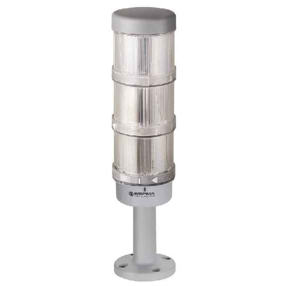 KS72 Design BM 24VAC/DC GN/YE/RD IP65 Ø70mm ARGENTE-Lire la description