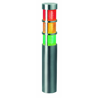 Mât de signalisation deSIGN42 EM 24VDC ROUGE/ORANGE/VERT Ø42mm-Lire la description