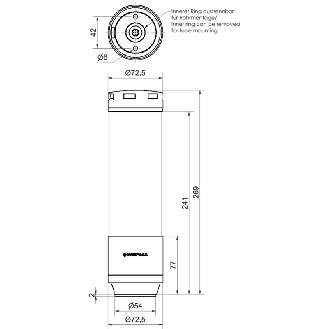 eSIGN 15 Segments avec Sirène 105dB 24VDC Ø72mm M12 4P-Lire la description