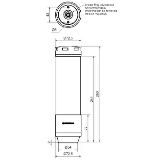 eSIGN IO-Link 9 Segments MC Sirène 105dB 24VDC Ø72mm M12 4P-Lire la description