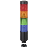 K37 fiche 24VAC/DC BU/GN/YE/RD 85dB pulsé IP65 Ø37,5mm NOIR