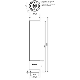 eSIGN IO-Link 15 Segments MC 24VDC Ø72mm M12 4P-Lire la description