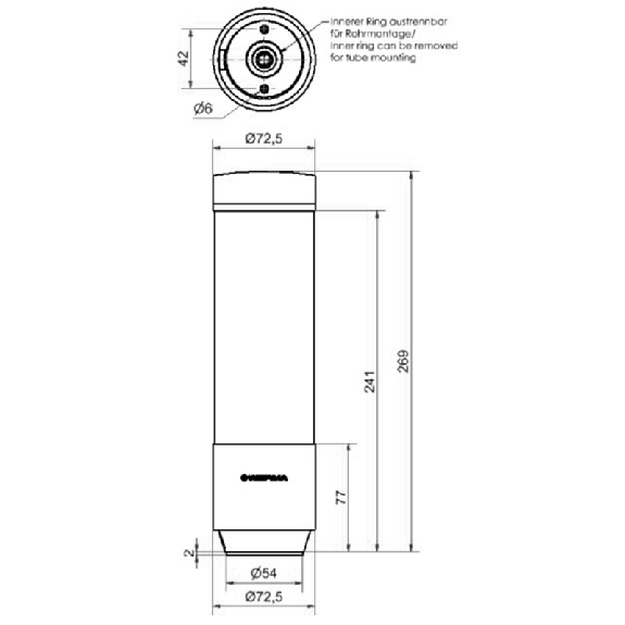 eSIGN IO-Link 9 Segments MC 24VDC Ø72mm M12 4P-Lire la description