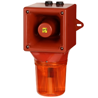 Combiné LED / 113 dB OPTASON 10-50 Vcc - Rouge - 64 sons-Lire la description