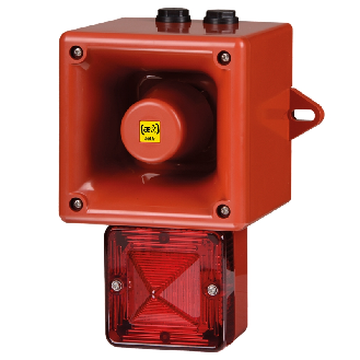 Combiné xénon 5J/113 dB TONAFLASH 230 ±10% Vca Orange 64 sons IP66-Lire la description