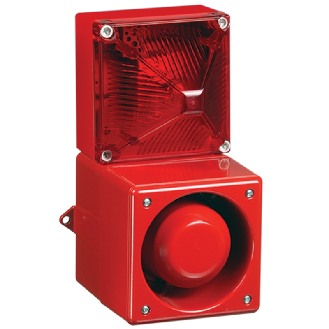 Combiné 105dB feu flash 13J 230Vac optique Rouge IP66/67-Lire la description