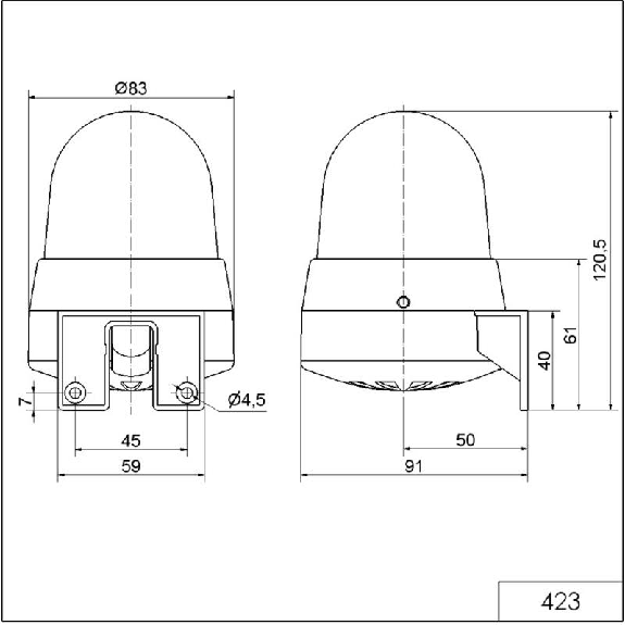 Combinaison éclair/ronfleur WM continu/pulsé 92dB 24VAC/DC ROUGE-Lire la description