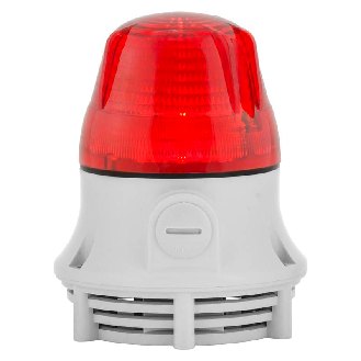 Combiné MICROLAMP A 80dB XENON ROUGE V12/24DAC IP30 Ø77mm GRIS-Lire la description