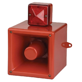 Combiné Aluminium vocal LED 110dB 10 à 30Vdc Rouge IP66 120cd-Lire la description