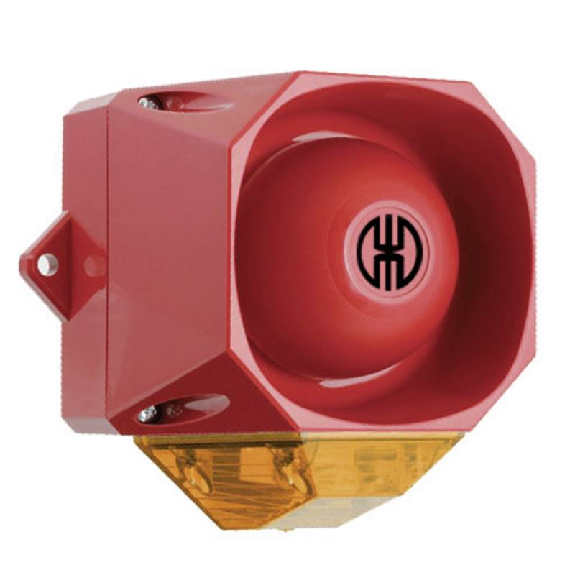 Combinaison éclair/sirène ORANGE 32 sons 105dB 115-230VAC IP66 ROUGE Combinaison éclair/sirène ORANGE 32 sons 105dB 115-230VAC IP66 ROUGE-Lire la description