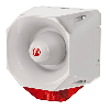 Combinaison éclair/sirène 42 sons 120dB 115-230VAC ROUGE IP66 GRIS