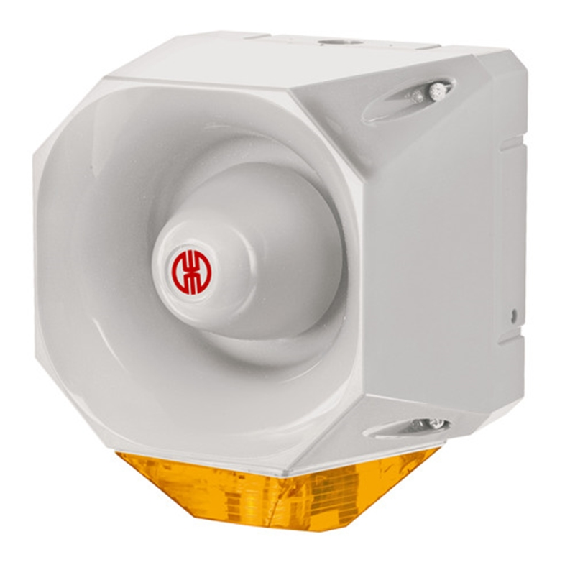 WERMA WM Combinazione Flash/Sirena con 42 Suonerie, 120dB, 115-230VAC, IP66, Luce Gialla e Montaggio a Parete-Leggi tutto
