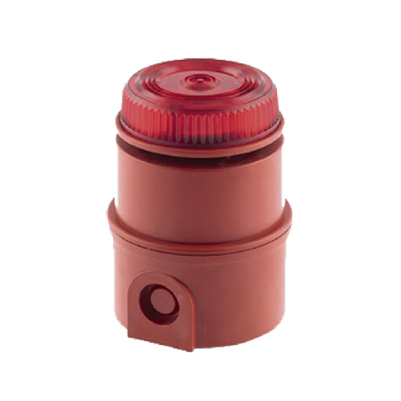 Combiné sirène LED Rouge IP65 Zone0 24Vdc sécu. intrinsèque 49 sons-Lire la description