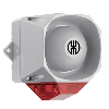 Combinaison éclair/sirène ROUGE 32 sons 105dB 115-230VAC IP66 GRIS