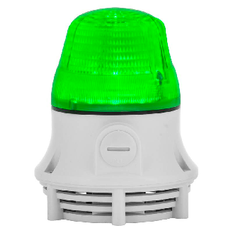 Combiné MICROLAMP A 80dB XENON VERT V12/24DAC IP30 Ø77mm GRIS-Lire la description