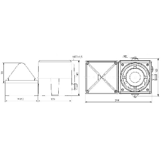 Combiné 105dB feu flash 13J 24Vdc optique Rouge IP66/67-Lire la description