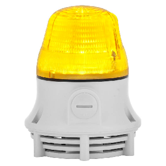 Combiné MICROLAMP A 80dB XENON JAUNE V12/24DAC IP30 Ø77mm GRIS-Lire la description