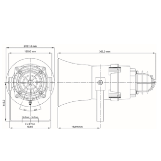 Combiné sonore et lumineux 24Vdc IP67-Lire la description