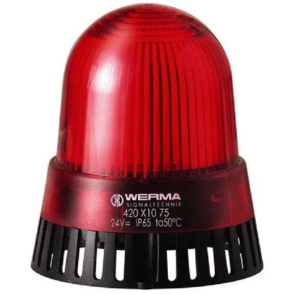 Combinaison éclair/ronfleur BM cont/puls 92dB 230VAC ROUGE IP65-Leggi tutto