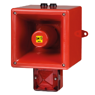 Combiné LED 124 dB TONAFLASH 100-240 Vca - Rouge - 64 sons-Lire la description