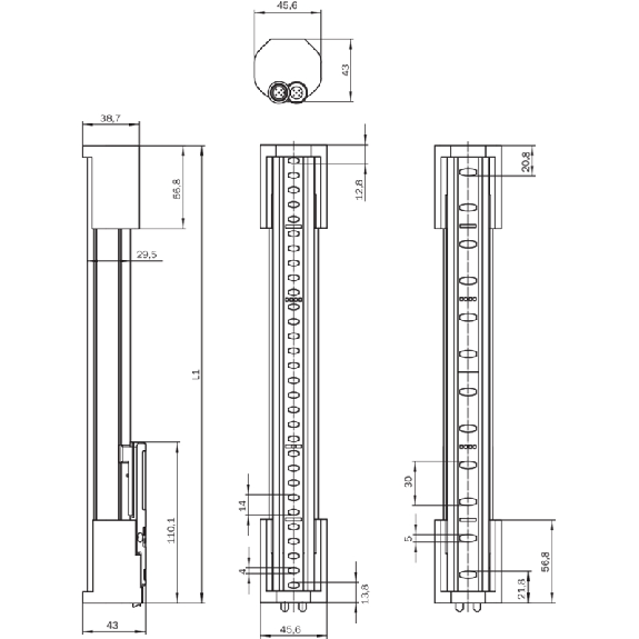 Barrière de sécurité Ex (R) T4 H=0300mm Rés=14mm P=20m IP65 Barrière de sécurité Ex (R) T4 H=0300mm Rés=14mm P=20m IP65-Lire la description