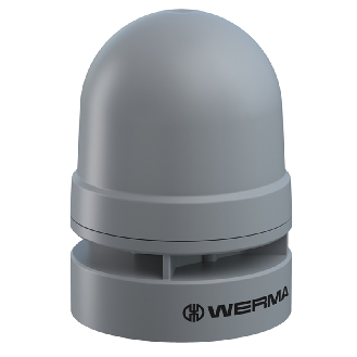 Mini Sounder continu/pulsé 95dB 115-230VAC IP66 Ø62mm GRIS-Lire la description