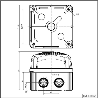 Avertisseur vocal enregistrable 110dB WM 24Vdc IP65 NOIR-Lire la description