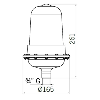 Avertisseur LED orange 12/24V étanche
