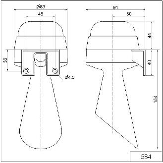 Avertisseur de signal. WM continu 98dB 115VAC GRIS-Lire la description