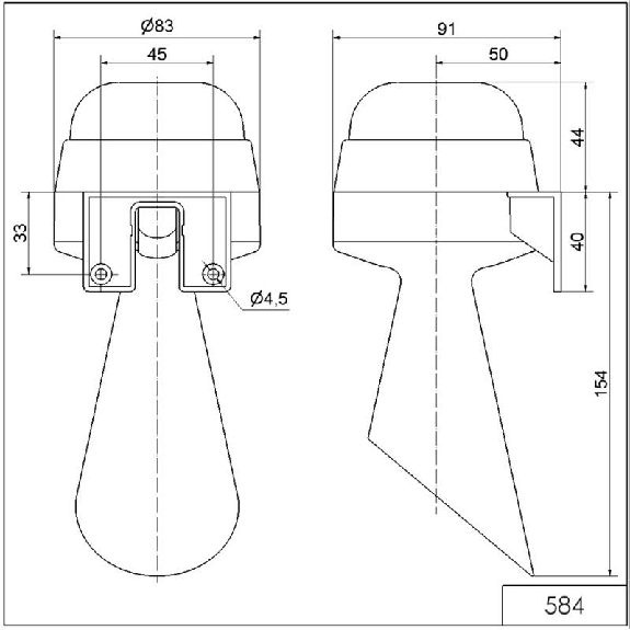 Avertisseur de signal. WM continu 98dB 115VAC GRIS-Lire la description