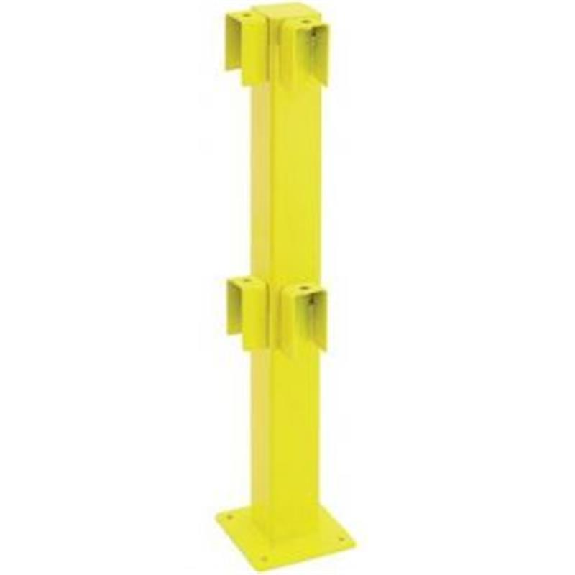 Poteau fixe angle Morion Ht 1000x100x100mm Finition P, Jaune-Lire la description