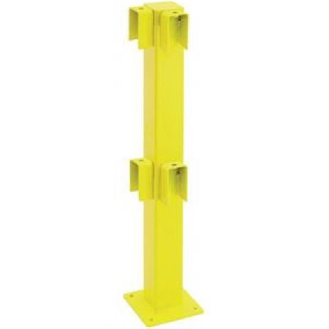 Poteau fixe angle Morion Ht 1000x100x100mm Finition P, Jaune-Lire la description