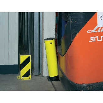 Poteau de protection Swing 155x655 Ep=4,5mm Finition G+P Jaune-Lire la description