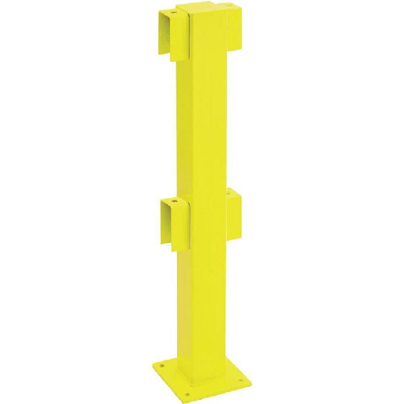 Poteau fixe central Morion Ht 1000x100x100mm Finition P, Jaune-Lire la description