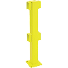 Poteau fixe central Morion Ht 1000x100x100mm Finition P, Jaune