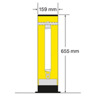 Poteau de protection Swing 155x655mm Epaisseur 4.5 mm-Lire la description