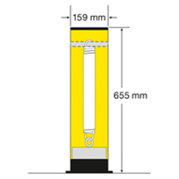 Poteau de protection Swing 155x655mm Epaisseur 4.5 mm Poteau de protection Swing 155x655mm Epaisseur 4.5 mm-Lire la description