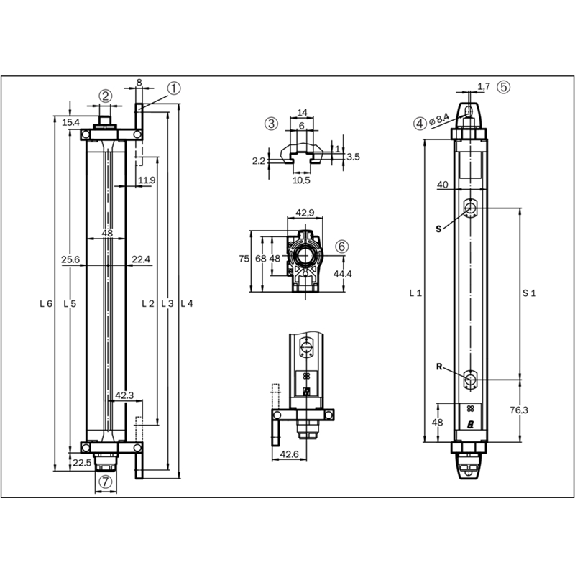 Barrière sécurité (E+R) T2 2fx H=0500mm Rés=500mm P=6m / M12 / RES Barrière sécurité (E+R) T2 2fx H=0500mm Rés=500mm P=6m / M12 / RES-Lire la description