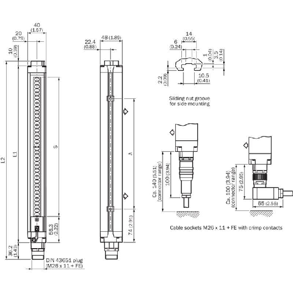 Barrière sécurité T4 (E) H=1050mm Rés=14mm P=10m Std M26 12P Barrière sécurité T4 (E) H=1050mm Rés=14mm P=10m Std M26 12P-Lire la description