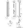 Barrière sécurité T4 (R) H=0750mm Rés=80mm P=70m / M26x11+FE Barrière sécurité T4 (R) H=0750mm Rés=80mm P=70m / M26x11+FE