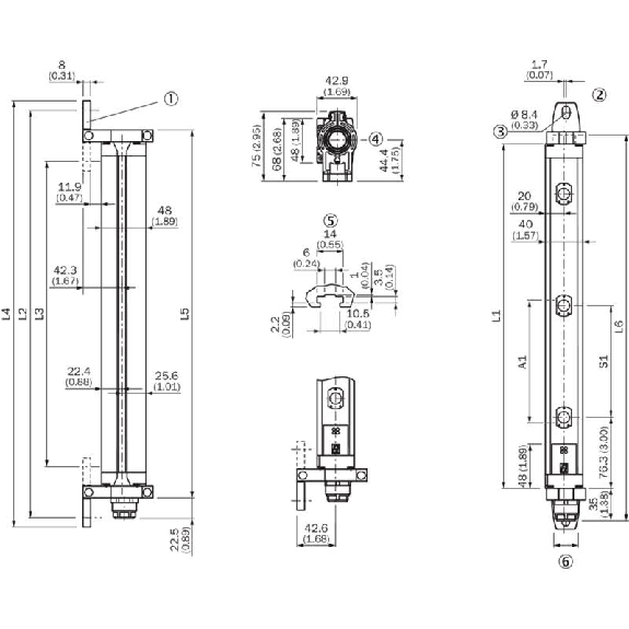 Barrière sécurité T2 7fx Rés=170mm P=25m (R) Std / M12 Barrière sécurité T2 7fx Rés=170mm P=25m (R) Std / M12-Lire la description