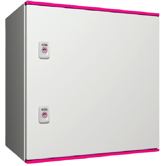 Coffret électrique AX polyester 1 porte pleine L500 H500 P300 IP66 plaque de montage-Lire la description