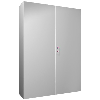 AX Coffret électrique, LHP : 1000x1400x300 mm, en tôle d'acier, avec plaque de montage, à deux portes, avec système de verrouillage à 3 points