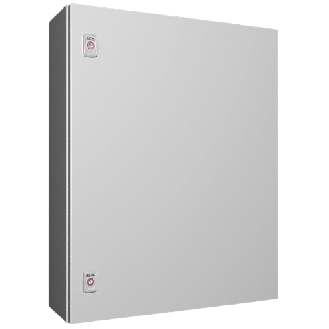 AX Coffret électrique, LHP : 600x760x210 mm, en tôle d'acier, avec plaque de montage, à une porte, deux serrures à came-Lire la description