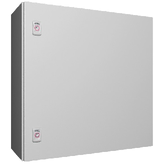 AX Coffret électrique, LHP : 600x600x250 mm, en tôle d'acier, avec plaque de montage, à une porte, deux serrures à came-Lire la description