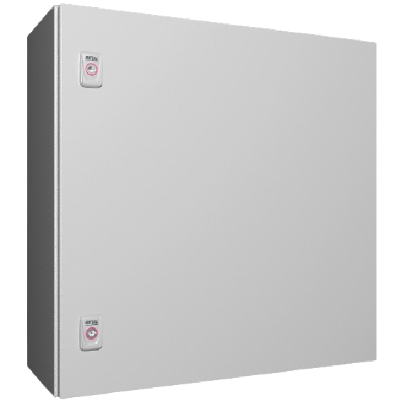 AX Coffret électrique, LHP : 600x600x250 mm, en tôle d'acier, avec plaque de montage, à une porte, deux serrures à came AX Coffret électrique, LHP : 600x600x250 mm, en tôle d'acier, avec plaque de montage, à une porte, deux serrures à came-Lire la description