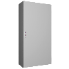 Coffret électrique AX, LHP : 600x1200x300 mm, en tôle d'acier, avec plaque de montage, à une porte, avec système de verrouillage à 3 points
