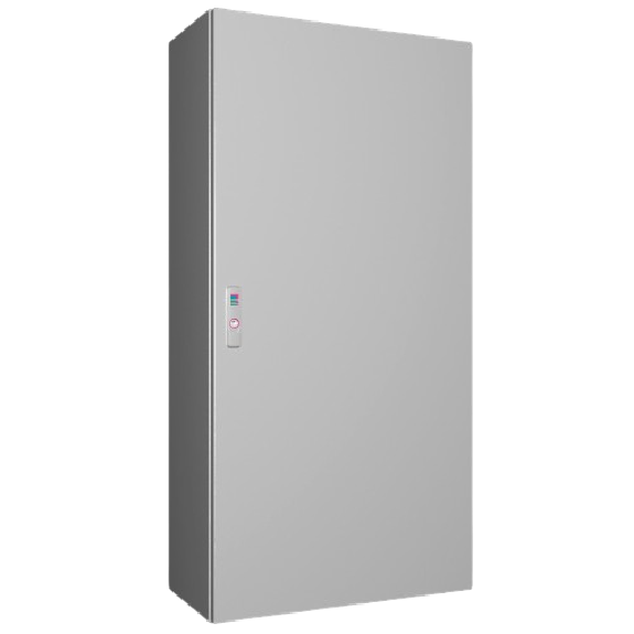 AX Coffret électrique, LHP : 600x1200x300 mm, en tôle d'acier, avec plaque de montage, à une porte, avec système de verrouillage à 3 points-Lire la description
