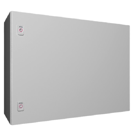 Coffret électrique AX, LHP : 800x600x300 mm, en tôle d'acier, avec plaque de montage, à une porte, deux serrures à came Coffret électrique AX, LHP : 800x600x300 mm, en tôle d'acier, avec plaque de montage, à une porte, deux serrures à came-Lire la description