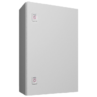 AX Coffret électrique, LHP : 380x600x210 mm, en tôle d'acier, avec plaque de montage, à une porte, deux serrures à came-Lire la description